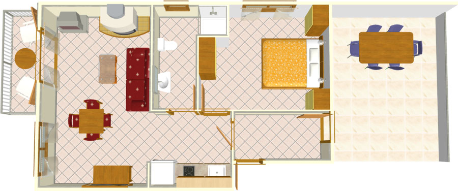 Apartments Columba, Makarska - plan