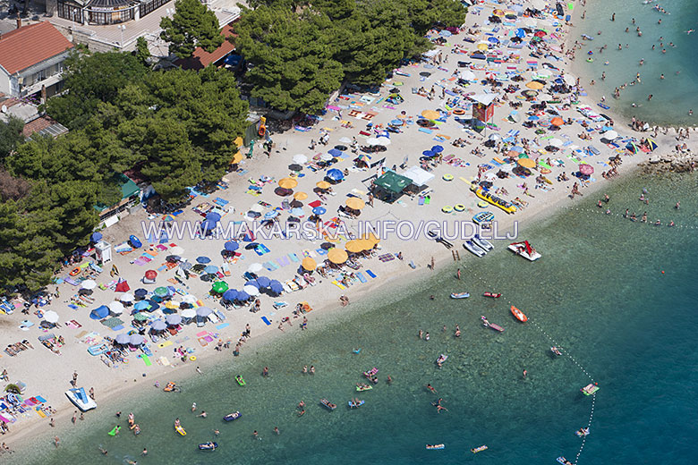 aerial photo of beach in Makarska