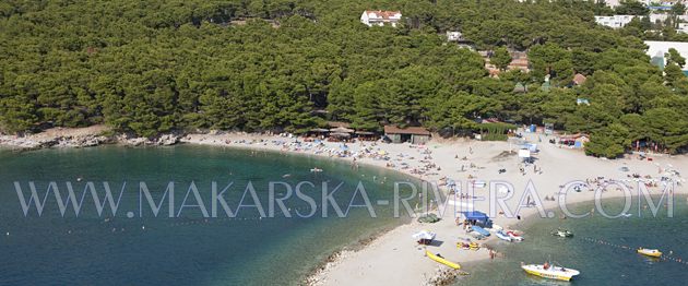 Makarska beach from air