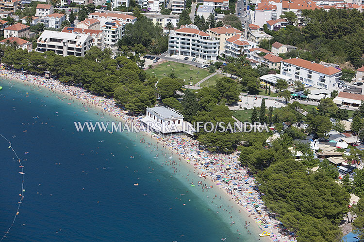 Makarska beach - aerial picture