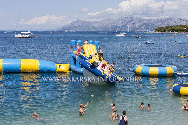 Makarska beach - children playground on the sea
