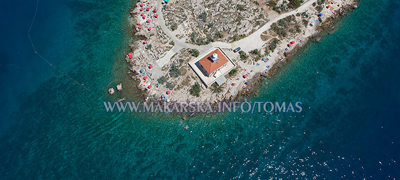 lighthouse on Makarska beach